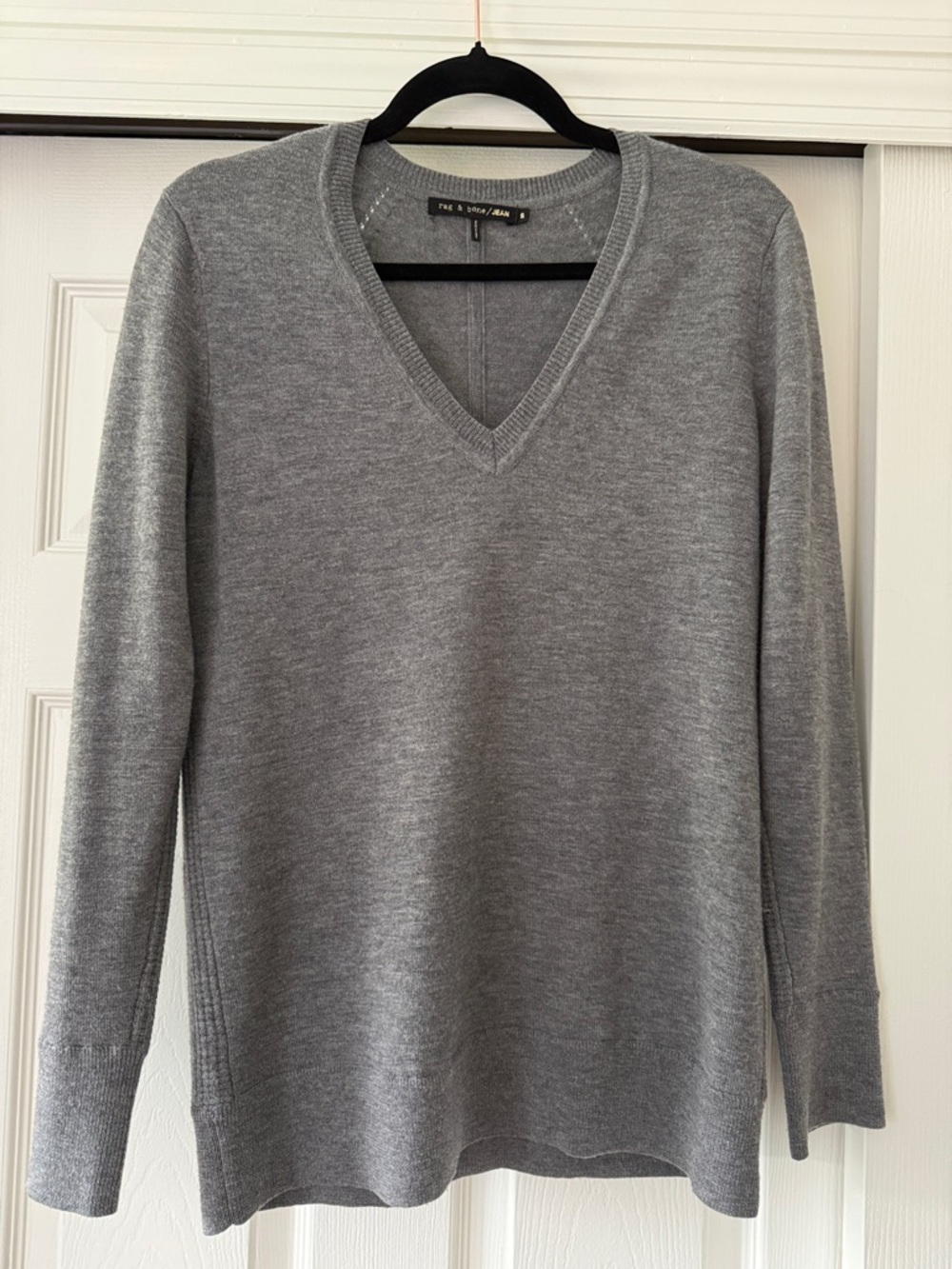 Rag & Bone Gray Merino Wool Crewneck Sweater